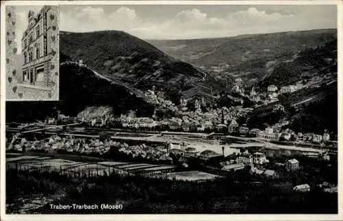 Ak Traben Trarbach an der Mosel, Panorama, Central Hotel