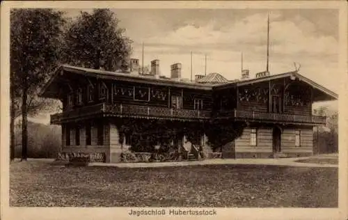 Ak Joachimsthal in der Uckermark Schorfheide, Jagdschloss Hubertusstock, Jagdschloß   Architektur