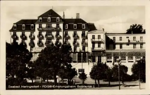 Ak Ostseebad Heringsdorf auf Usedom, FDGB-Erholungsheim Solisarität