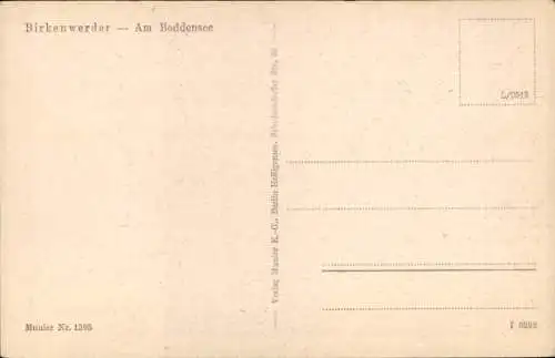 Ak Birkenwerder in Brandenburg, Boddensee