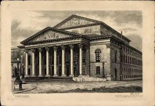 Künstler Ak München, Nationaltheater