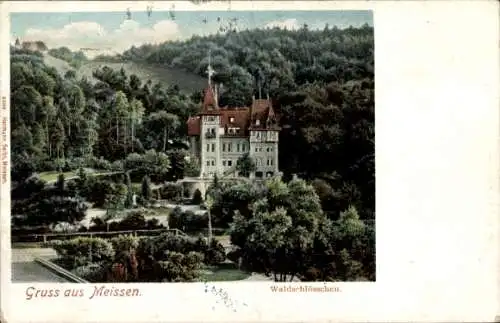 Ak Meißen an der Elbe, Waldschlösschen