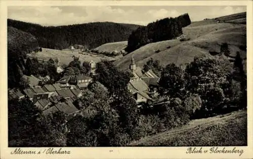 Ak Altenau Clausthal Zellerfeld im Oberharz, Altenau i/Oberharz, Blick auf den Glockenberg