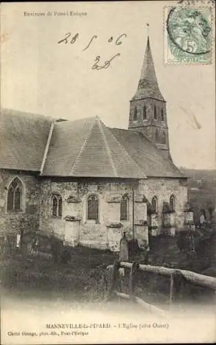 Ak Manneville la Pipard Calvados, Eglise