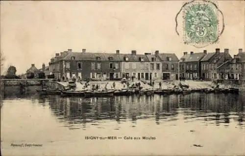 Ak Isigny sur Mer Calvados, Cale aux Moules