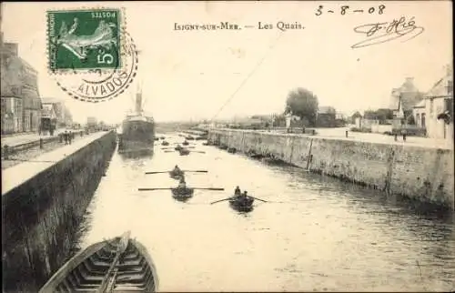 Ak Isigny sur Mer Calvados, les Quais