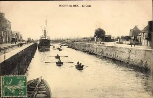 Ak Isigny sur Mer Calvados, Quai