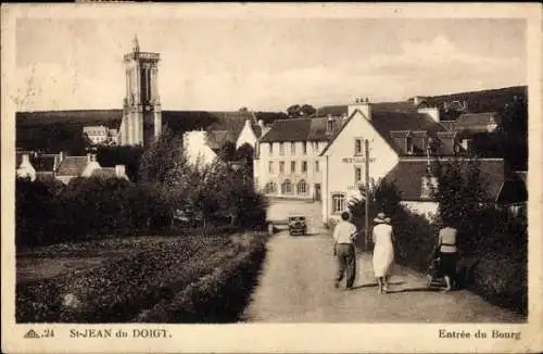 CPA Saint Jean du Doigt Finistère, Entrée du Bourg