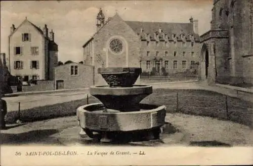 CPA Saint Pol de Léon Finistère, La Vasque de Granit