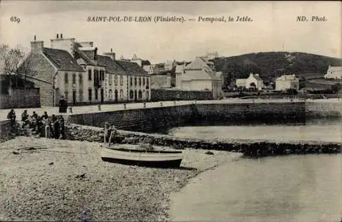 CPA Saint Pol de Léon Finistère, Pempoul, la Jetée