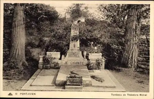CPA Pont Aven Finistère, Tombeau de Théodore Botrel