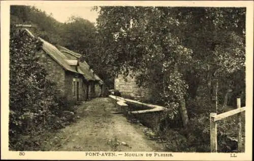 CPA Pont Aven Finistère, Moulin du Plessis