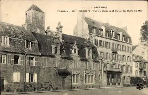 Ak Roscoff Finistère, Alter Bau, Hotel, Bretagne, Finistère, 