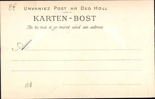 Ak Roscoff Finistère, Strand von Roch-Kroum, Institut Marin