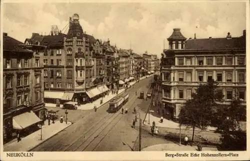 Ak Berlin Neukölln, Bergstraße Ecke Hohenzollern-Platz