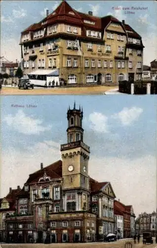 Ak Löbau in Sachsen, Hotel zum Reichshof, Rathaus