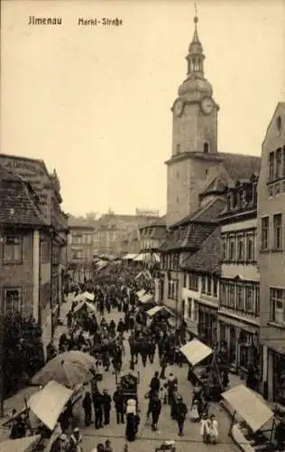 Ak Ilmenau in Thüringen, Blick in die Marktstraße