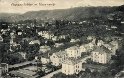 Ak Oberlössnitz Radebeul Sachsen, Schumannstraße, Blick auf den Ort