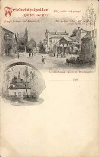 Ak Lindenau Heldburg in Thüringen, Saline Friedrichshall, Friedrichshaller Bitterwasser
