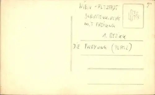 Ak Wien 1 Innere Stadt, Schottenkirche mit Freiung Platz, Apotheke