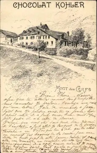 Künstler Ak Sainte Croix Kanton Waadt, Mont des Cerfs, Chocolat Kohler