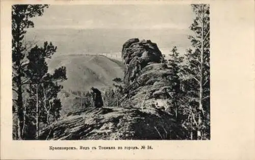Ak Krasnojarsk Russland, Blick auf die Stadt von Tokmak