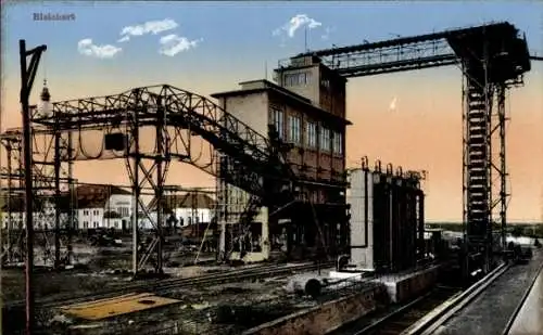 Ak Reklame Bleichert's Aerial Transporters Ltd., Gaswerk, Förderband und Seilbahn