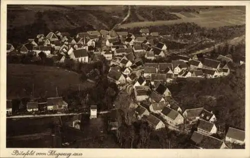 Ak Bitzfeld Bretzfeld in Württemberg, Fliegeraufnahme