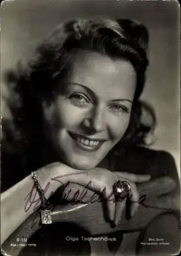 Ak Schauspielerin Olga Tschechowa, Foto Binz G 172, Portrait