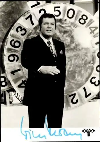 Ak Moderator Wim Thoelke, Portrait, Autogramm
