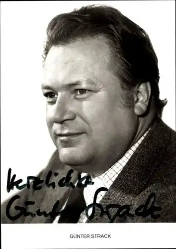 Ak Schauspieler Günter Strack, Portrait, Autogramm