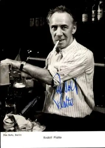 Ak Schauspieler Rudolf Platte, Portrait, Autogramm