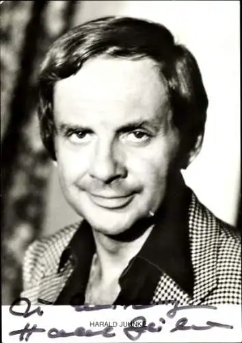 Ak Schauspieler und Sänger Harald Juhnke, Portrait, Autogramm