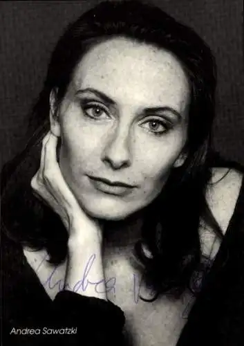 Ak Schauspielerin Andrea Sawatzki, Portrait, Autogramm