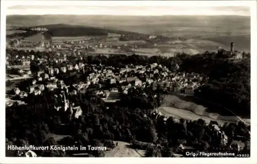 Ak Königstein im Taunus, Luftaufnahme von Königstein, schöne Landschaft,  Architektur