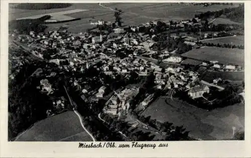 Ak Miesbach in Oberbayern, Fliegeraufnahme