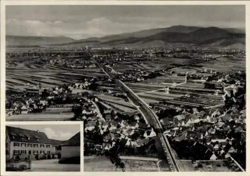 Ak Sankt Georgen Freiburg im Breisgau, Luftaufnahme, St. Georgan,  Angelegt aus Flugzeug, Landsch