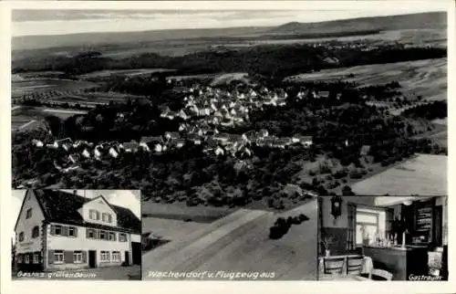 Ak Wachendorf Starzach in Württemberg, Fliegeraufnahme, Gasthaus zum grünen Baum, E. Schilchter