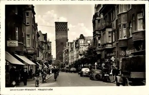 Ak Wiesdorf Leverkusen am Rhein, Hauptstraße, Geschäfte