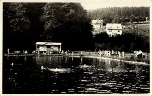 Ak Rechenberg Bienenmühle Erzgebirge, Freibad
