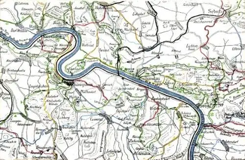 Landkarten Ak Königstein an der Elbe Sächsische Schweiz, Hotel blauer Stern, Elbe, Städte
