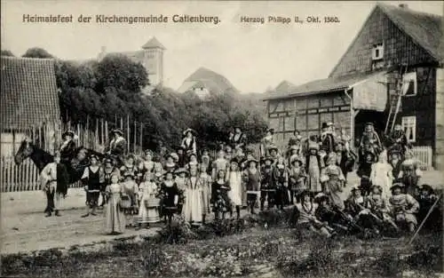 Ak Katlenburg Lindau in Niedersachsen, Heimatsfest der Kirchengemeinde, Herzog Philipp II., 1560