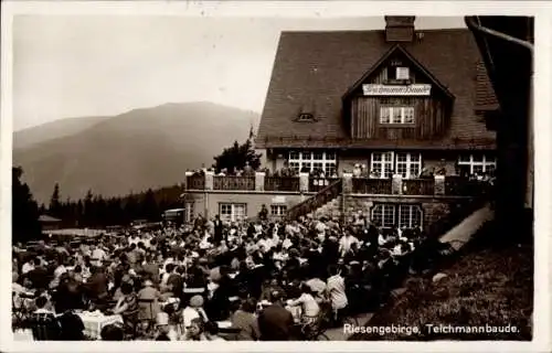 Ak Karpacz Krummhübel Riesengebirge Schlesien, Berghotel Teichmannbaude
