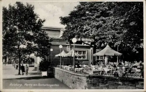 Ak Duisburg im Ruhrgebiet, Tonhallengarten, Terrasse