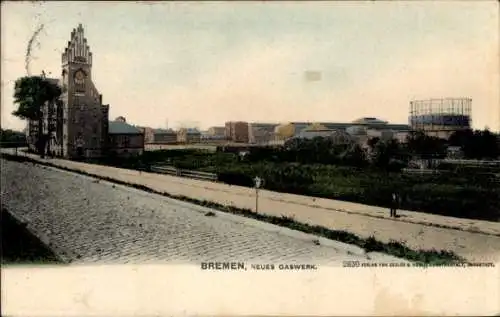 Ak Hansestadt Bremen, Neues Gaswerk