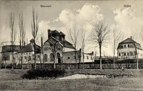 Ak Höhr Grenzhausen im Westerwald, Gaswerk