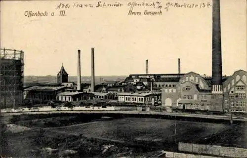 Ak Offenbach am Main Hessen, Neues Gaswerk