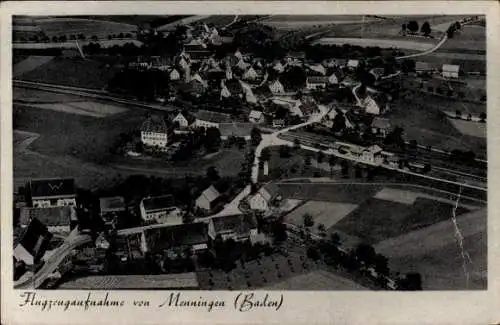 Ak Menningen Messkirch in Baden, Fliegeraufnahme