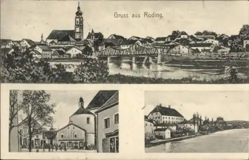 Ak Roding in der Oberpfalz, Gesamtansicht, Teilansichten