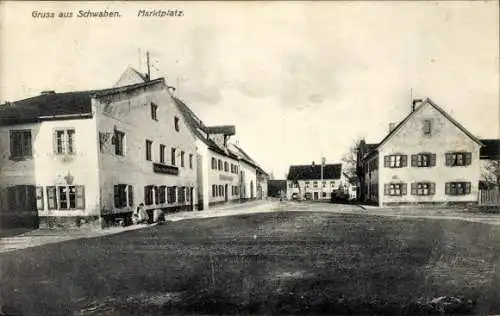 Ak Markt Schwaben Oberbayern, Marktplatz